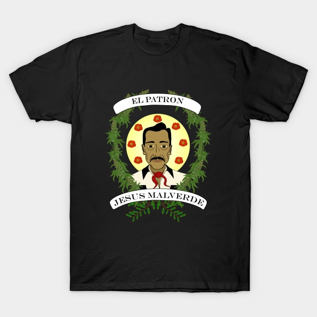 Jesus Malverde T-Shirt by MadmanDesigns